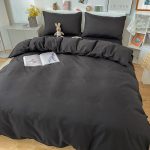 housse de couette haut de gamme noire