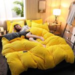 housse de couette jaune velours