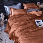housse de couette luxe marron