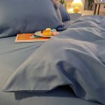 housse de couette moderne bleu charrette