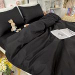 housse de couette moderne noire