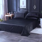 housse de couette noir type satin