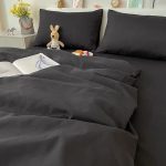 housse de couette pour chambres d'adultes noire