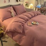 housse de couette rose élégante
