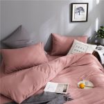 housse de couette rose pêche