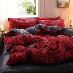 housse de couette rouge velours