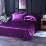 housse de couette violet type satin