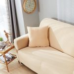 housse de coussin déperlante blanc cassé 45x45cm