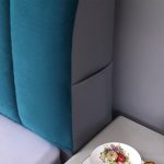 housse de lit stylée couleur bleue