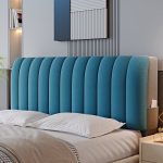 housse de tête de lit élégante bleu