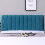 housse décorative tête de lit bleue