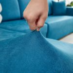 housse en simili cuir imperméable pour canapé bleu turquoise