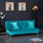 housse velours bleu turquoise pour clic clac