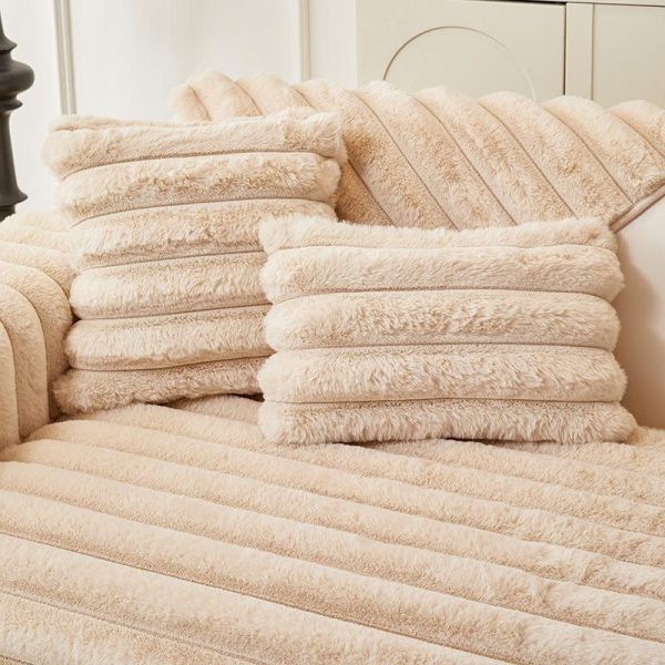 housses de coussin luxe en fausse fourrure épaisse