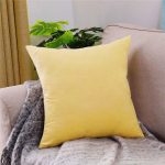 jaune - 2 pièces - housses de coussin extensibles 45x45cm