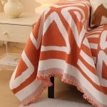 jeté de canapé boho orange