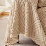 jeté de canapé décoratif marron