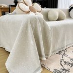 jeté de canapé design écru