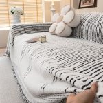 jeté de canapé ébène clair fait main