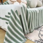 jeté de canapé en coton sylvestre vert