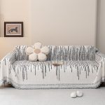 jeté de canapé en ébène clair