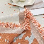 jeté de canapé en fibres naturelles terracotta