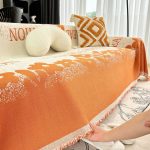 jeté de canapé moderne orange
