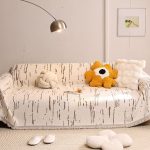 jeté de canapé sable tissé