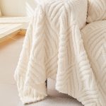 jeté de canapé style scandinave écru