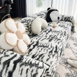 jeté de canapé style tigresse noir