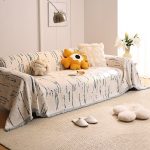 jeté de canapé tissé écorce bleu