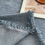jeté de canapé tissé élégant bleu