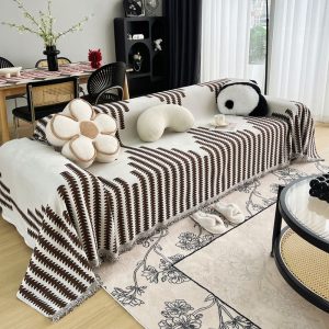 jeté de canapé tissé sylvestre marron