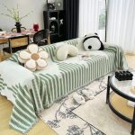 jeté de canapé tissé sylvestre vert