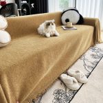 jeté de lit herringbone camel