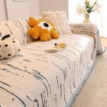 jeté décoratif en écorce bleu