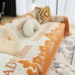 jeté décoratif en orange