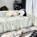 jeté décoratif pour canapé vert sauge