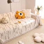 jeté décoratif tissé écorce