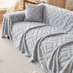 jeté doux et chaleureux diamant bleu