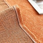jeté doux pour canapé herringbone orange