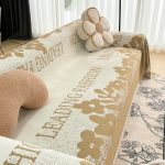 jeté en laine tissé pour canapé marron