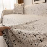 jeté en tissu moucheté pour décoration intérieure
