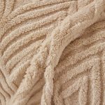 jeté pour salon feuilles marron