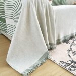 jeté tissé arches vert menthe