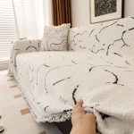 jeté tissé avec motifs courbes