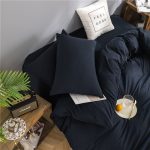 literie élégante bleu marine