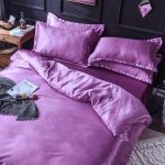 literie mauve type satin
