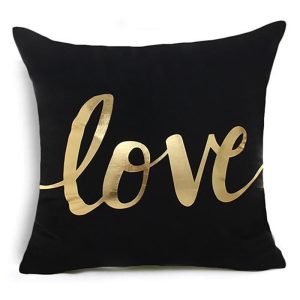 love - 1 pièce - housses de coussin extensibles 45x45cm
