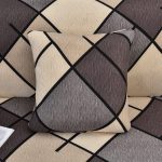 marron nalla - 2 pièces - housses de coussin extensibles 45x45cm